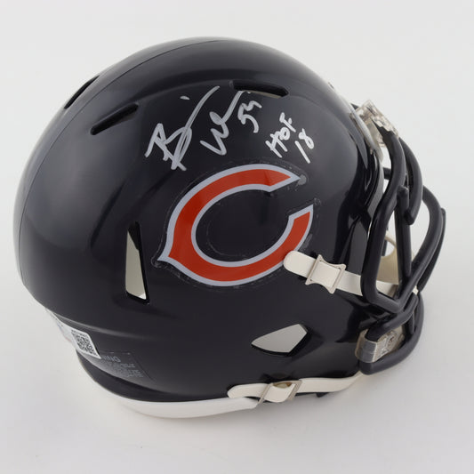 Brian Urlacher Signed Chicago Bears Mini Helmet - Beckett COA