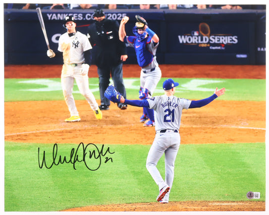 Walker Buehler Autographed Hand Signed 16x20 Los Angeles Dodgers Photo - Beckett COA