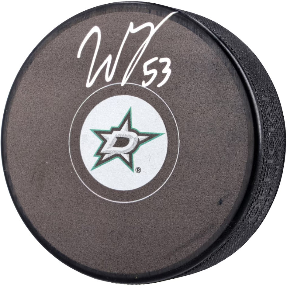 Wyatt Johnston Autographed Hand Signed Dallas Stars Puck - Fanatics COA