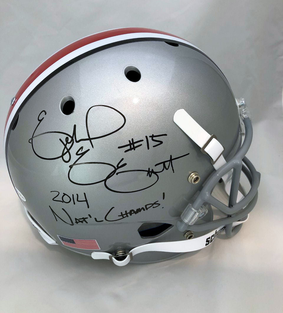 Ezekiel Elliott Signed Full Size Replica Ohio State Helmet - Beckett COA